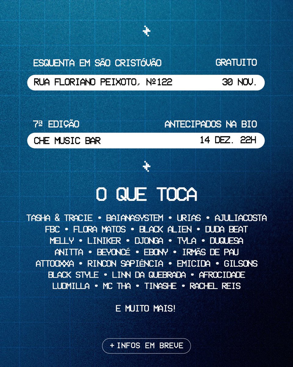 INERENTE — 7ª edição ✩ 2 noites inesquecíveis em SC e AJU ✩ 4 DJs tocam os melhores sons do rap, pop, funk, pagodão, r&amp;b e além disso, muitos atrativos te esperam na última Inerente do ano!

ⓘ ingressos antecipados pelo link da bio