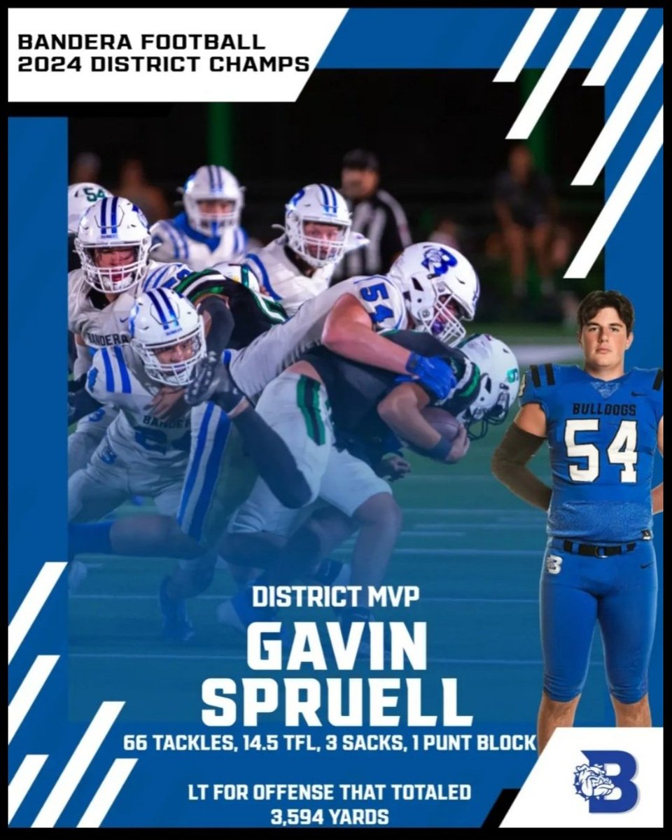 Thank you to my coaches and teammates for a great end to my senior season. What a great 4 years of hard work and dedication <a href="/BanderaFB/">Bandera Football</a>