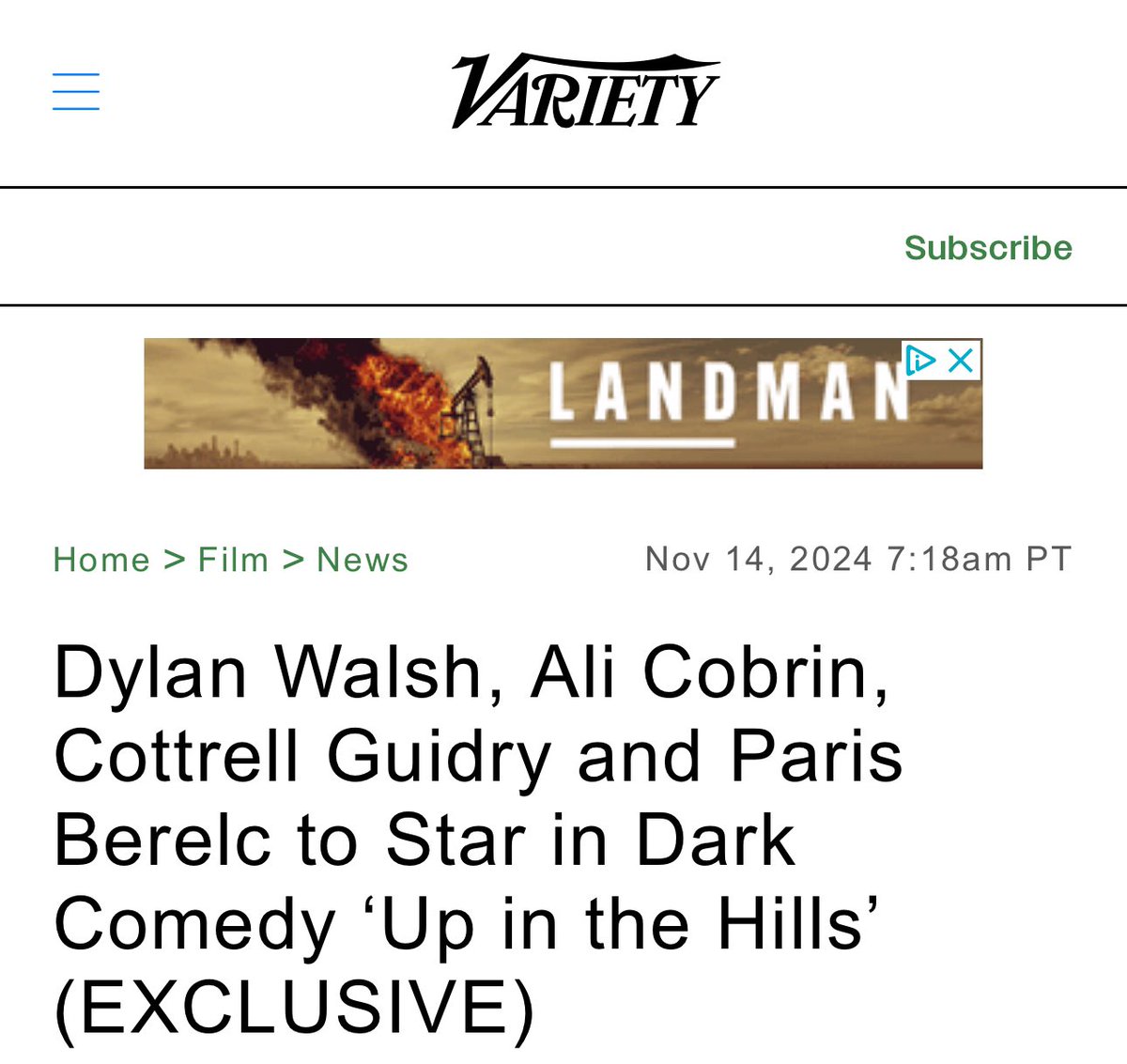 parisberelc's tweet photo. Excited to share that I was in a new project that will be release in 2025! #UpInTheHills https://t.co/AltgkBxbVP
