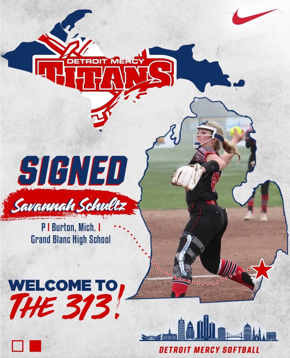 Savannah Schultz #00 (@00_schultz) on Twitter photo So blessed to announce my official commitment to the University of Detroit Mercy!!โค๏ธ๐ #gotitans #313 <a href="/GB_Bobcat_SB/">GrandBlancHSSoftball</a> So blessed to announce my official commitment to the University of Detroit Mercy!!โค๏ธ๐ #gotitans #313 <a href="/GB_Bobcat_SB/">GrandBlancHSSoftball</a>