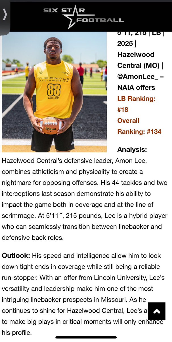 Thank you <a href="/6starfootballMO/">Six Star Football | MISSOURI</a> for the write up. <a href="/Varsitycombine1/">KC Varsity Combines</a> <a href="/JPRockMO/">JP Rock</a> <a href="/PrepRedzoneMO/">Prep Redzone Missouri</a>. <a href="/Coachcalexander/">Charles Alexander</a>.