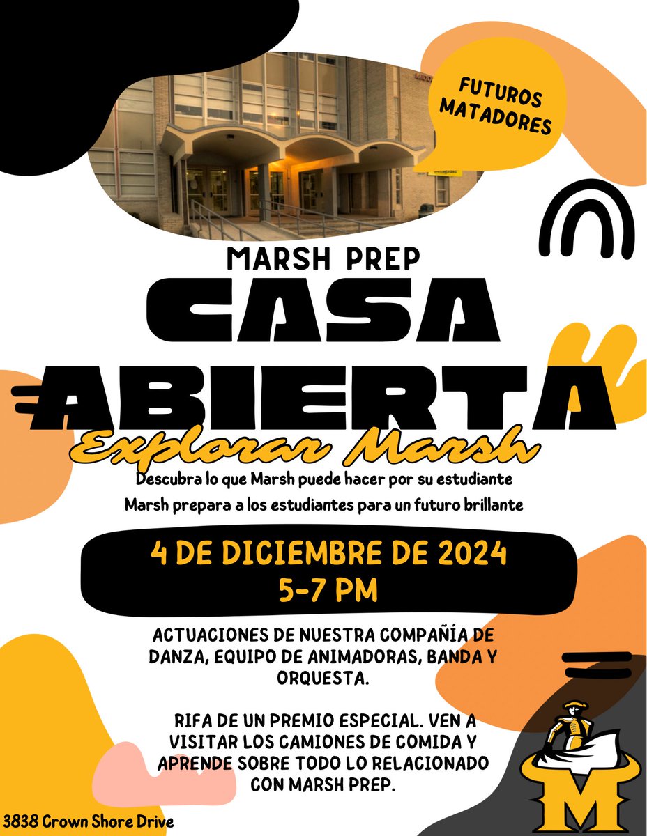 Come out to the Marsh Open House on December 4 from 5-7 pm. We’ll have performances, food trucks and a raffle for a special prize. Come see what Marsh has to offer!