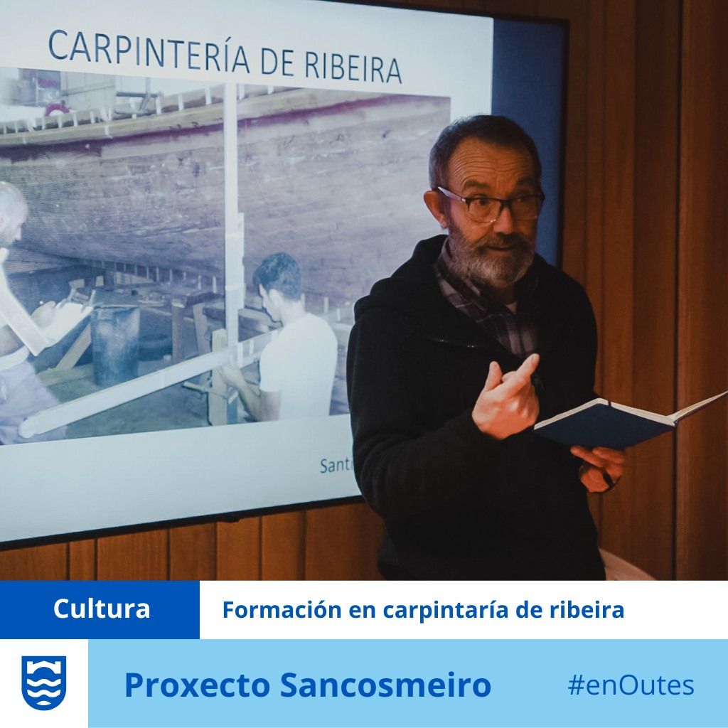 anxo_gal's tweet photo. ⛵️⚓️ Este sábado deu comezo un proxecto moi especial para nós no Concello de Outes. Trátase dun obradoiro ao longo de dous anos da man da asoc. Terra de Outes para formar á veciñanza en Carpintaría de Ribeira e recuperar unha embarcación Outense tradicional "Sancosmeira".[+] https://t.co/rVAWYTAoyg
