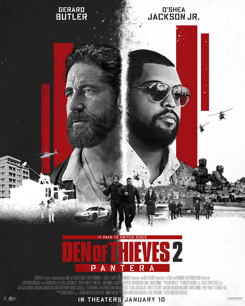 GerardButler's tweet photo. It pays to switch sides. #DenOfThieves2 - Trailer Wednesday. https://t.co/3AYcqBW0uB
