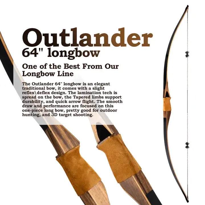 The Outlander longbow by deerseeker archery. — 64 inch