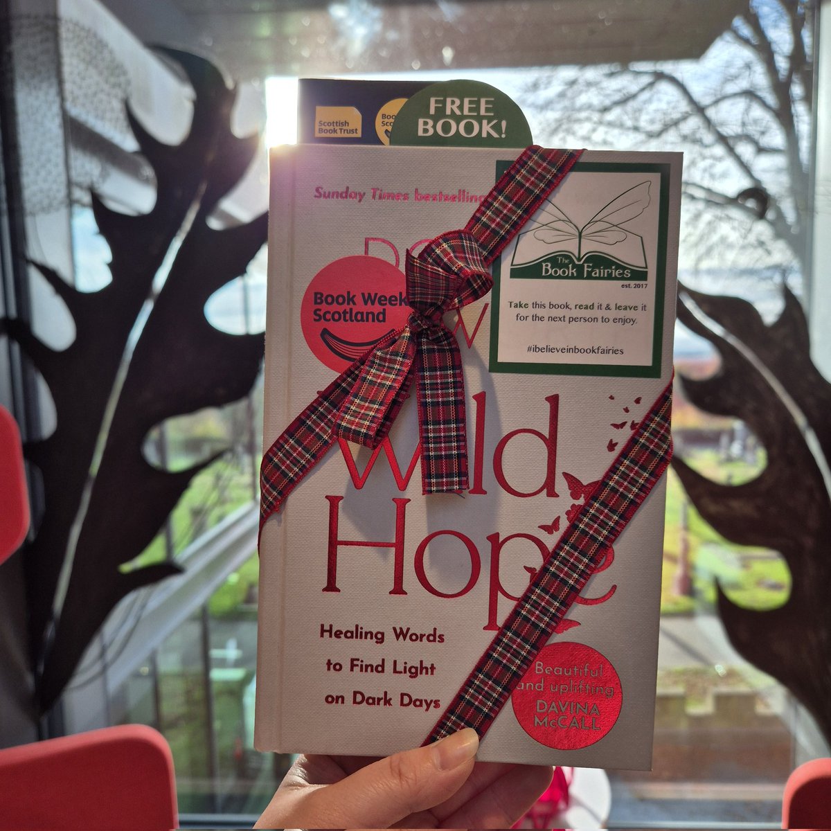 Book fairies in Fife were busy hiding books in Dunfermline city centre today. Were you one of the lucky 6 finders? #IBelieveInBookFairies #BookWeekScotland #BookFairyWeekScotland