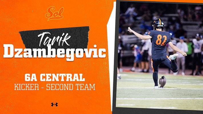 Congratulations to <a href="/TarikDzam/">Tarik Dzambegovic</a> on being named 6A Central 2nd team Kicker!