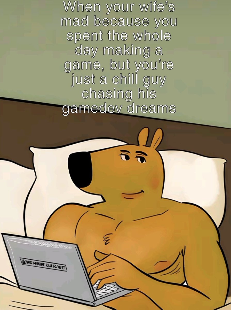 GossiamGames's tweet photo. I'm just a chill guy ๐ถ
#gamedevmeme #gamedev #meme #indiegame #chillguy https://t.co/DOPUqWZEBO