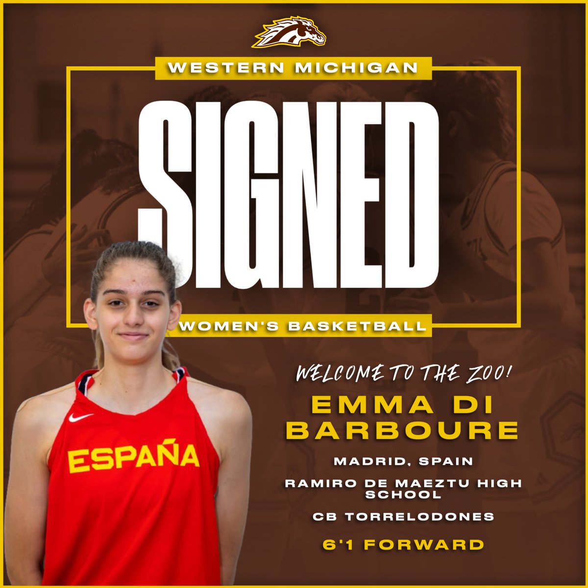 Welcome to WMU <a href="/emmaadibarboure/">Emma Dibarboure</a>!

#BroncosReign