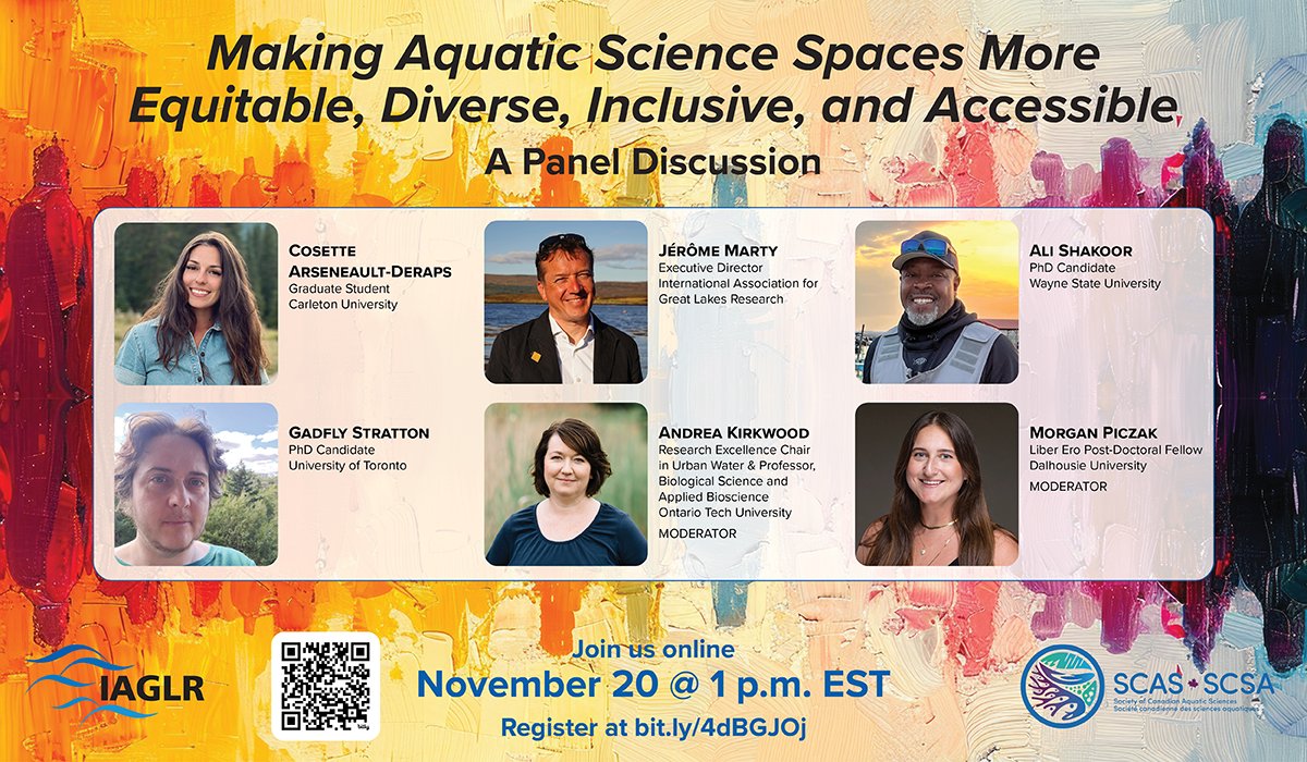 Our next AquaSeries webinar takes place on Nov. 20 at 1:00 pm EST. Hear from a panel of scientists about their experiences making aquatic science spaces more diverse, inclusive, and accessible. Co-hosted with <a href="/IAGLR/">IAGLR</a> 

Register: bit.ly/4dBGJOj