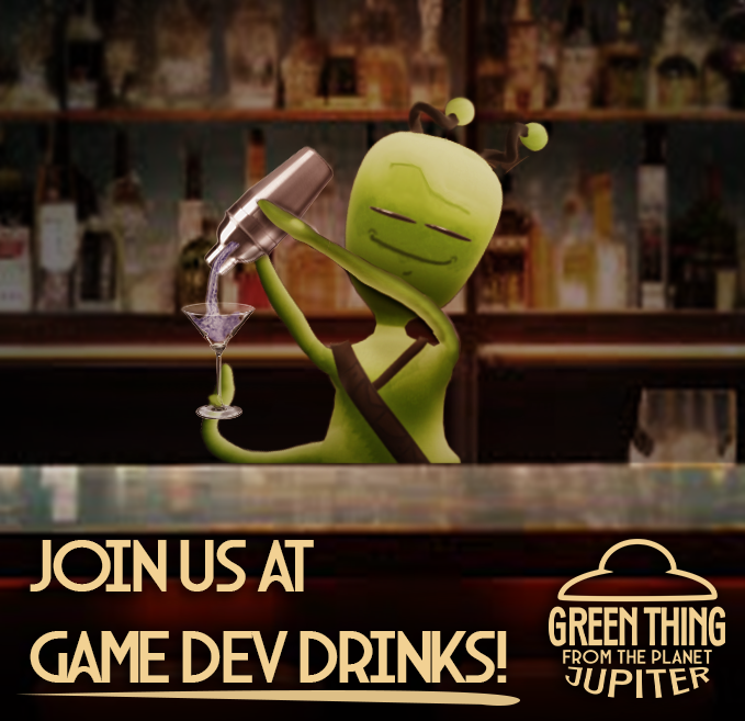 Slugworks_ia's tweet photo. Join us to playtest Green Thing from the Planet Jupiter at Cat &amp; Fiddle in Hamilton this Thursday, November 21st, 5pm-10pm! Thank you to Game Dev Drinks and Cat &amp; Fiddle for hosting this event. https://t.co/Y2ZO6wR6V0