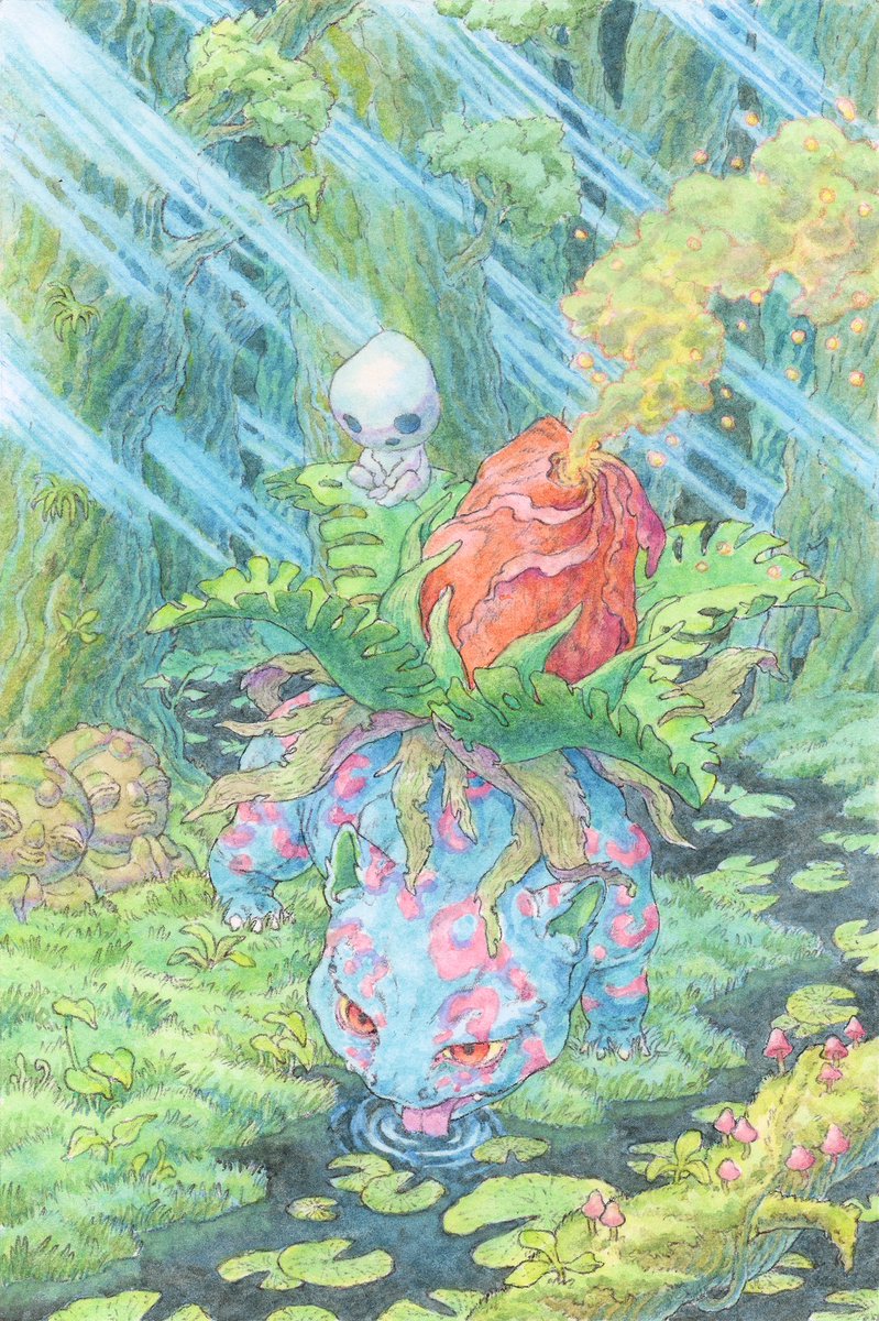 Ivysaur 🌈💀
#ghibli #pokemon #painting