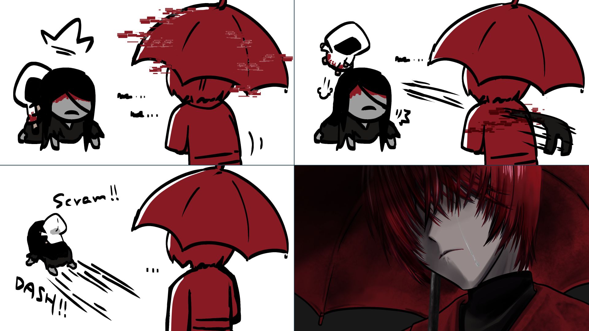 文字化化 赤い傘の男 アクキー アクスタ ステッカー DMMスクラッチ