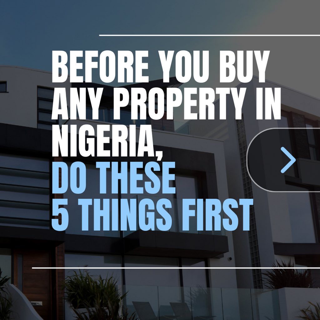 DiamondMantle's tweet image. Before you buy any property in Nigeria, make sure you’ve done THESE 5 things… 🏠🇳🇬

#selfhelptips #AdaptiveDevelopment #selfhelpbooks #dailymotivation #selfcarequotes #motivationalquotes