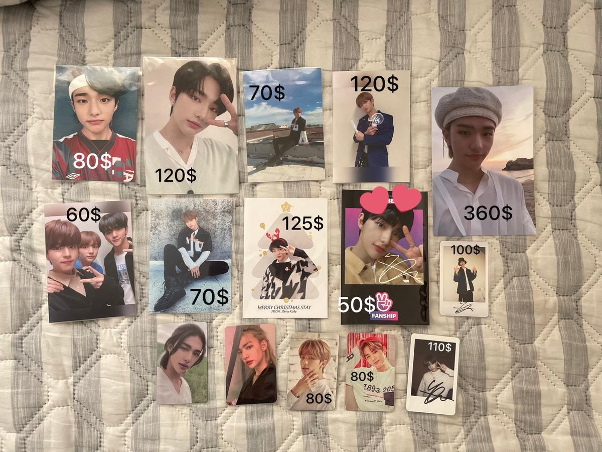 lostskzz's tweet photo. WTS lfb 🛒

Prices in usd $

Proof ⭕  WW ✅ paypal ✅️ wise✅️

♡=Damaged

skz poca pc 스트레이키즈 포카 양도 pasarskz 방찬 리노 창빈 현진 한지성 필릭스 승민 아이엔  wtb  straykids 포카 sell 스트레이키즈 증 포토카드 양도 https://t.co/zv76Cfs66u