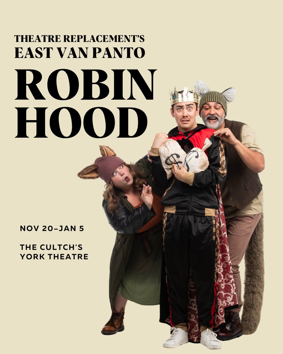 Stir Vancouver (@stir_vancouver) on Twitter photo Look out, Vancouver! This Robin Hood might steal your heart! 💚 🏹
Theatre Replacement’s EAST VAN PANTO: ROBIN HOOD
On stage until JAN 5 <a href="/thecultch/">The Cultch</a>'s York Theatre
🎟️: thecultch.com/event/east-van…
<a href="/thecultch/">The Cultch</a> <a href="/THTRreplacement/">Theatre Replacement</a>
#VancouverEvents #theatre #vancouvertheatre Look out, Vancouver! This Robin Hood might steal your heart! 💚 🏹
Theatre Replacement’s EAST VAN PANTO: ROBIN HOOD
On stage until JAN 5 <a href="/thecultch/">The Cultch</a>'s York Theatre
🎟️: thecultch.com/event/east-van…
<a href="/thecultch/">The Cultch</a> <a href="/THTRreplacement/">Theatre Replacement</a>
#VancouverEvents #theatre #vancouvertheatre