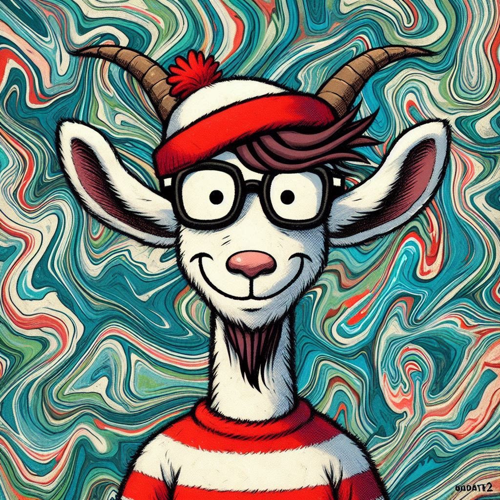 Where’s Waldo Goat 🔥 🐐 #Solana #SOL #Crypto #NFT #Artist #digitalart