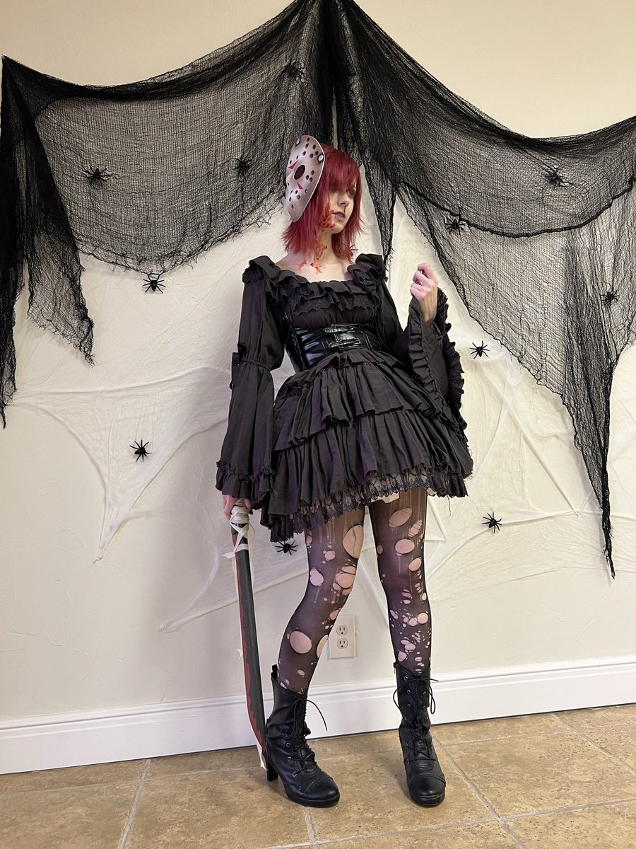 _mu_49_'s tweet photo. After that we held a Halloween meet! I love Jason Voorhees so I wanted to do a coord themed around him💕 #egltwt https://t.co/YKqXaSsHRp