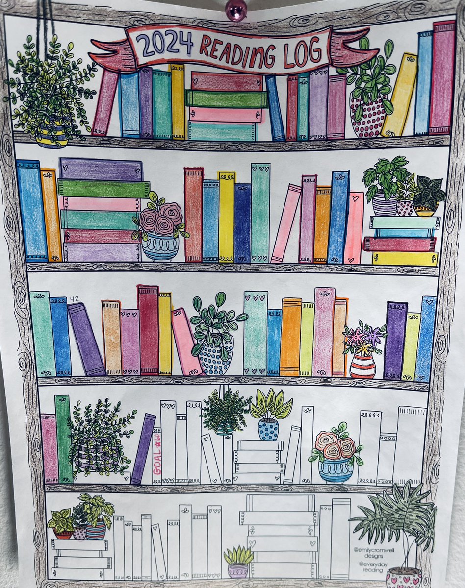 Starting Monday off just 1 book away from my goal this year!! Love tracking progress of any kind! 🙌🏻 <a href="/GeorgetownISD/">Georgetown ISD</a> <a href="/ElementaryFord/">FordElementary</a> #LeadersAreReaders ❤️
