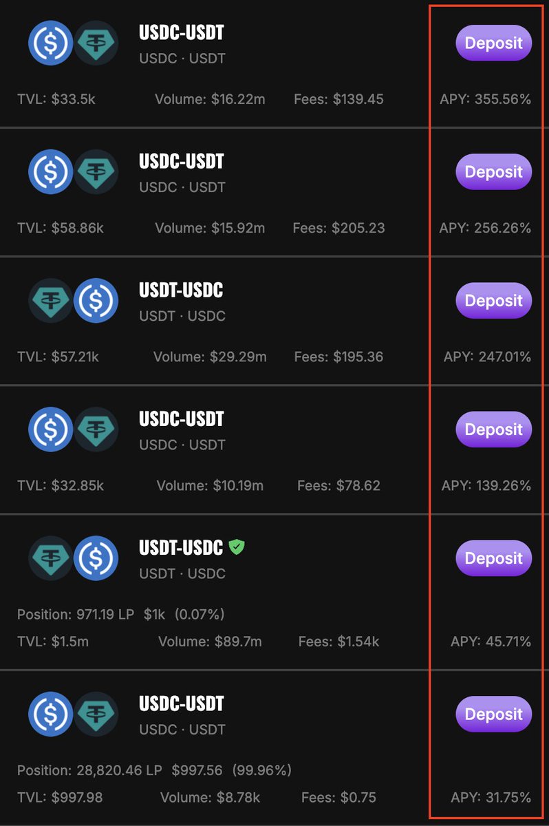 stabble....

is by far the best place for stable pools on Solana. 
Yields between 30% to over 300% for USDC-USDT 😜

LFG!!!