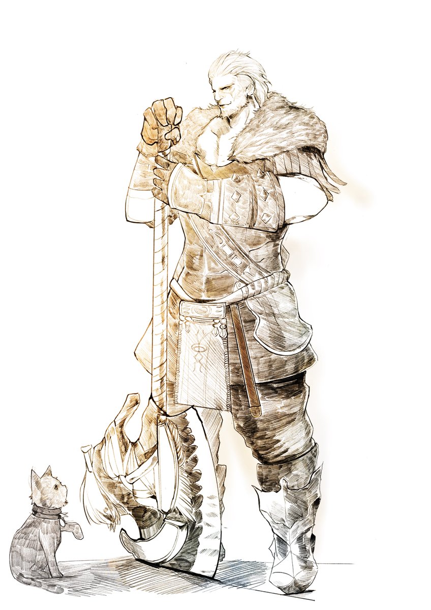 SaintrapA's tweet photo. Got some WoLs finished! A very tare Roe fanart and a portrait of a miqo and her ferret! #roegadyn #miqote  #ffxiv #ffxivart #finalfantasy #squareenix #fanart #artwork https://t.co/YHlqdoHUmC
