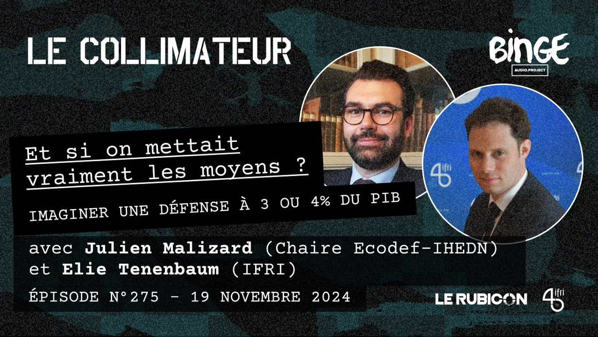 Le Rubicon (@lerubicon_org) on Twitter photo Alors que le probable désengagement américain risque de forcer les pays européens à augmenter leurs budgets de défense, le Collimateur se demande à quoi ressemblerait une telle hausse, avec @Jmalizard (<a href="/ECODEF_IHEDN/">Chaire Économie de défense - IHEDN</a>) et <a href="/ElieTenenbaum/">Elie Tenenbaum</a> (@Ifri_). <a href="/alexjubelin/">Alexandre Jubelin</a> Alors que le probable désengagement américain risque de forcer les pays européens à augmenter leurs budgets de défense, le Collimateur se demande à quoi ressemblerait une telle hausse, avec @Jmalizard (<a href="/ECODEF_IHEDN/">Chaire Économie de défense - IHEDN</a>) et <a href="/ElieTenenbaum/">Elie Tenenbaum</a> (@Ifri_). <a href="/alexjubelin/">Alexandre Jubelin</a>