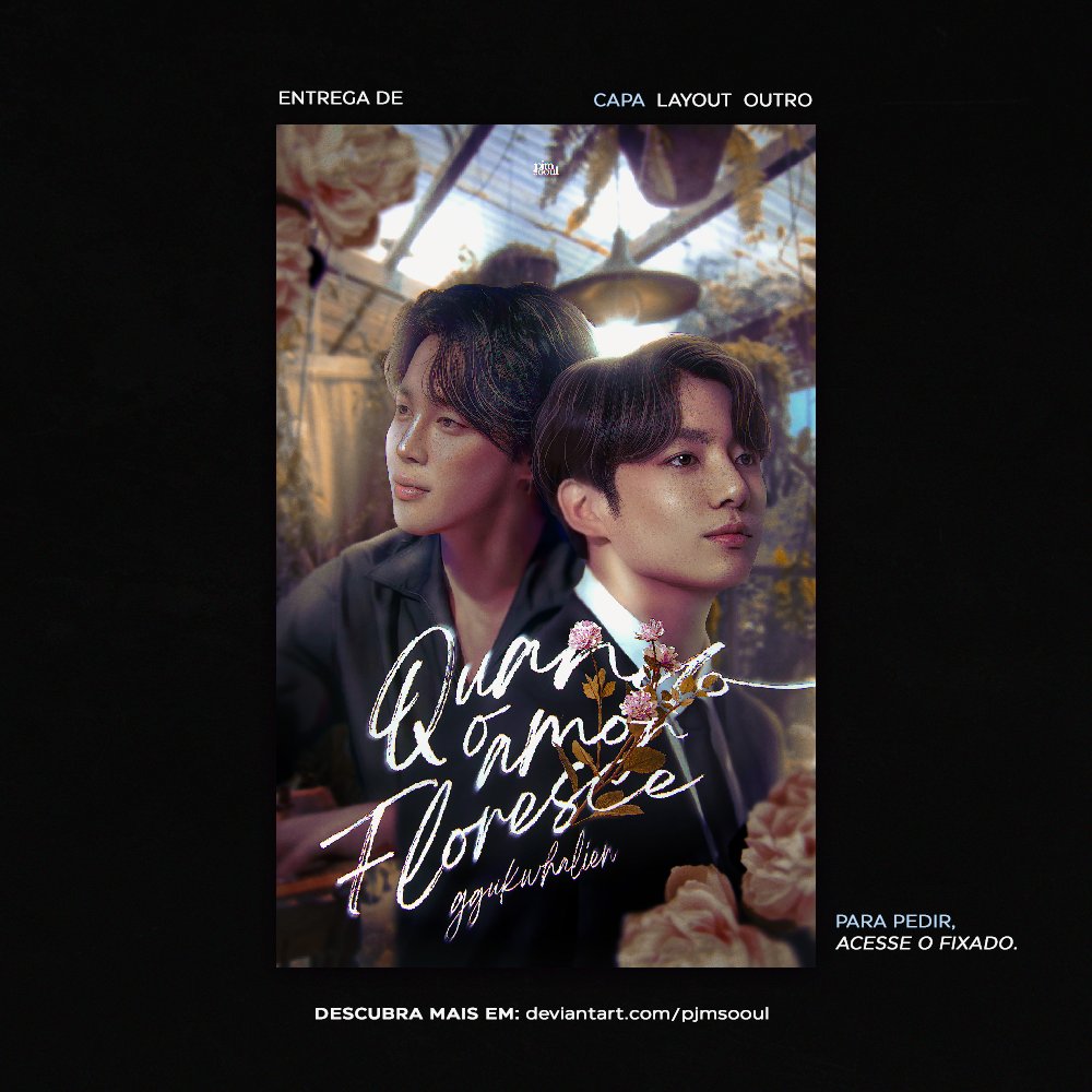 ✦ Entrega de capa 

Título: Quando o amor floresce
Para: <a href="/ggukwhalien/">mia; VAI VER O BTS!</a>

🤍✨ Obrigada pela preferência! Volte sempre!