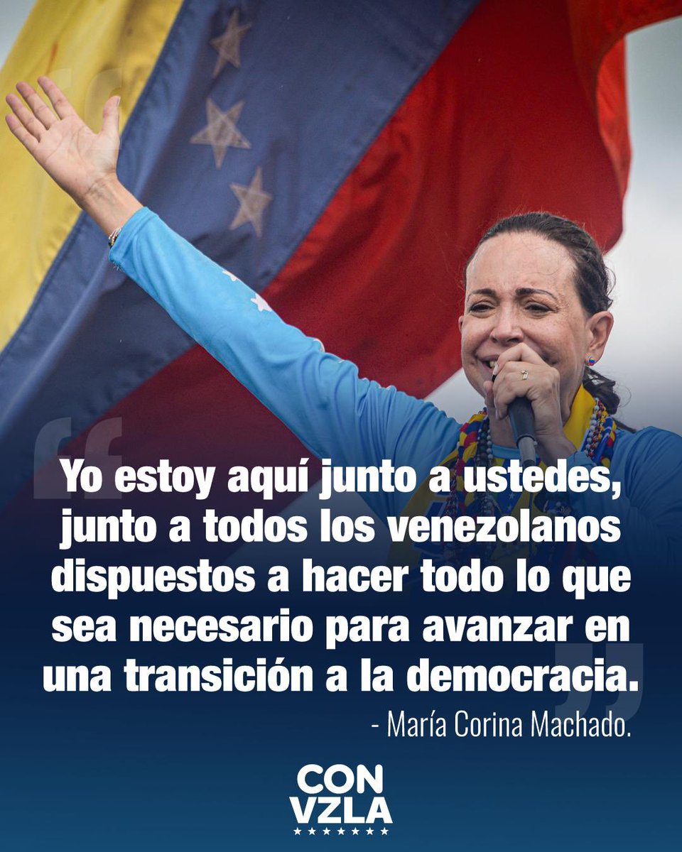 VenteVenezuela's tweet image. ¡Hasta el final! ¡Hasta que Venezuela sea libre!

@MariaCorinaYA 🇻🇪