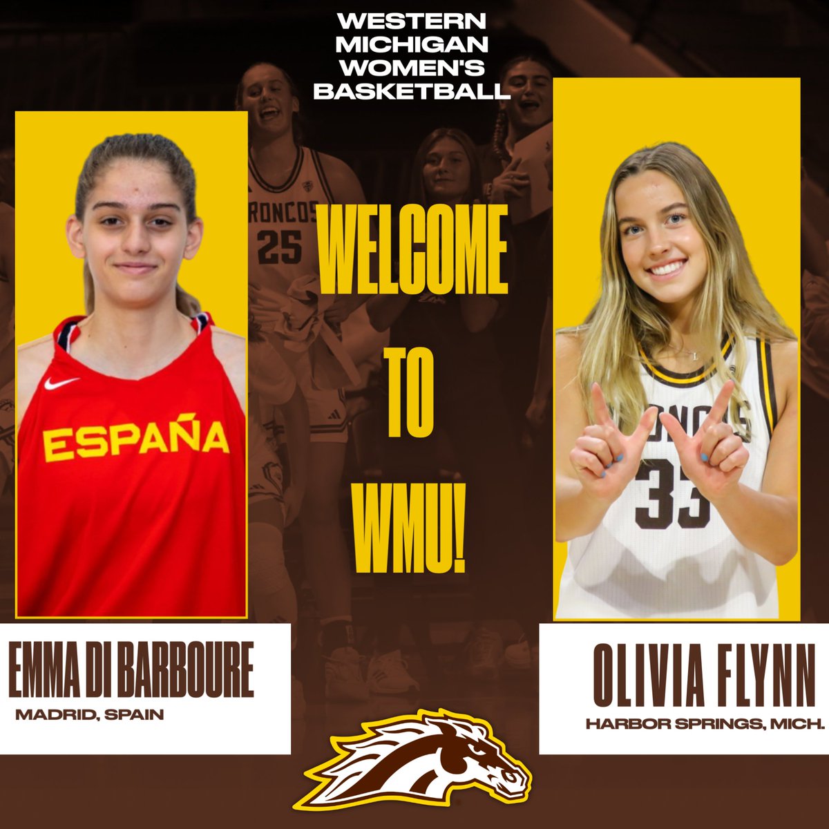 WMU Women's BBall (@wmu_wbb) on Twitter photo Today Coach Clipfell announced the signing of <a href="/emmaadibarboure/">Emma Dibarboure</a> and <a href="/_olivia_flynn/">Olivia Flynn</a>! Welcome to WMU!
đź“° bit.ly/48UK762
#BroncosReign Today Coach Clipfell announced the signing of <a href="/emmaadibarboure/">Emma Dibarboure</a> and <a href="/_olivia_flynn/">Olivia Flynn</a>! Welcome to WMU!
đź“° bit.ly/48UK762
#BroncosReign