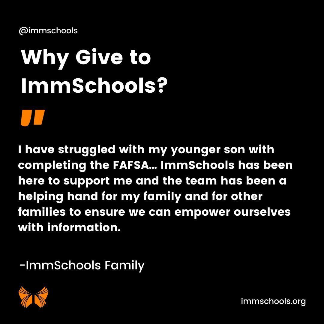 ImmSchools's tweet photo. This November, support ImmSchools and our works! Our programs make an impact by creating inclusive schools and provide families and educators with resources. Join us in building supportive school communities for students of all status​es! 

Donate via: https://t.co/eF8nWNsuZr https://t.co/IkXGTjxGon
