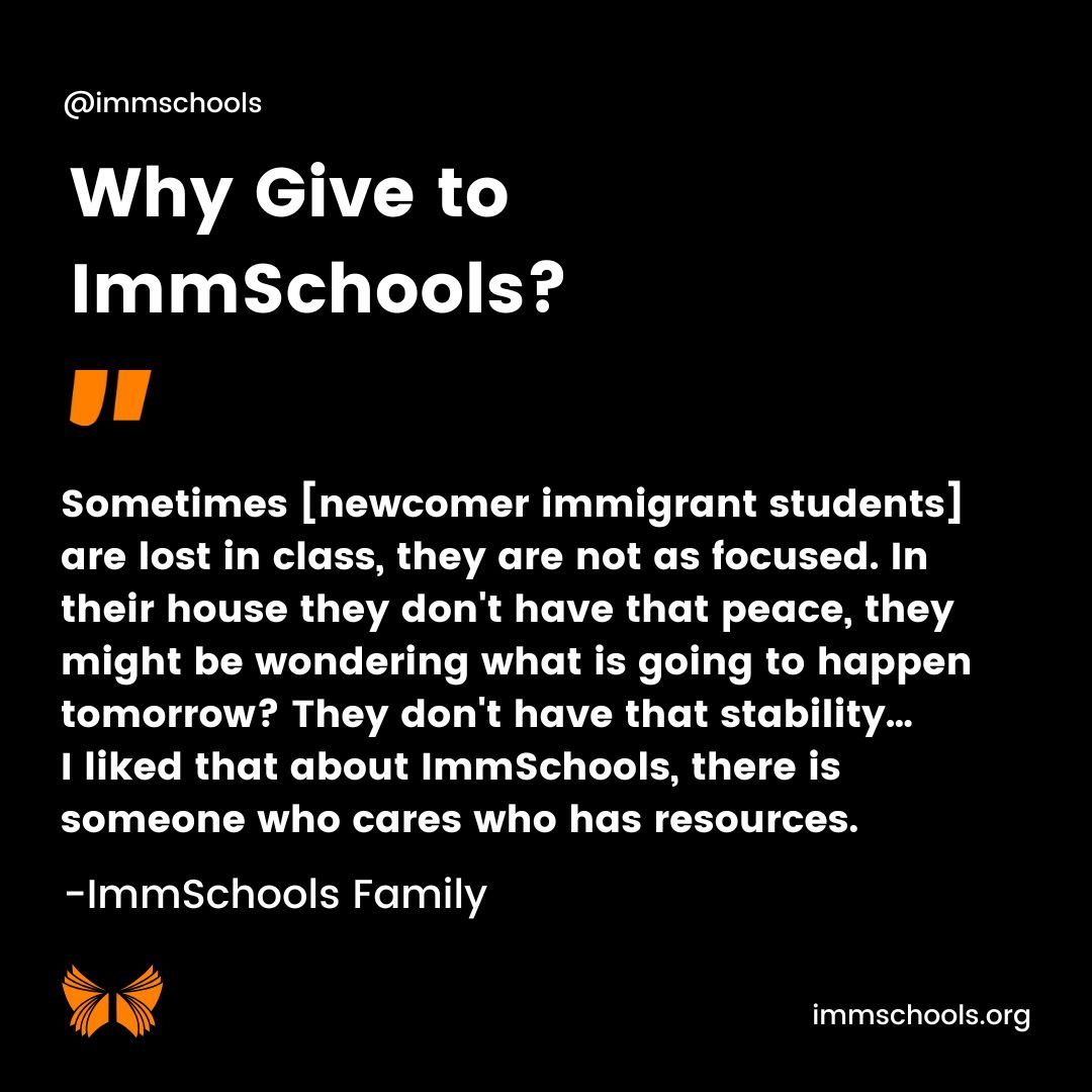 ImmSchools's tweet photo. This November, support ImmSchools and our works! Our programs make an impact by creating inclusive schools and provide families and educators with resources. Join us in building supportive school communities for students of all status​es! 

Donate via: https://t.co/eF8nWNsuZr https://t.co/IkXGTjxGon