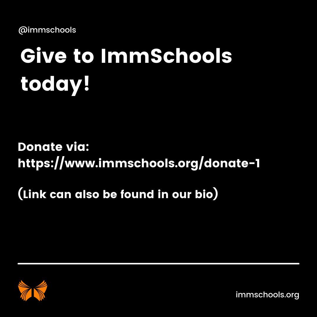 This November, support ImmSchools and our works! Our programs make an impact by creating inclusive schools and provide families and educators with resources. Join us in building supportive school communities for students of all status​es! 

Donate via: buff.ly/4fmFUKQ