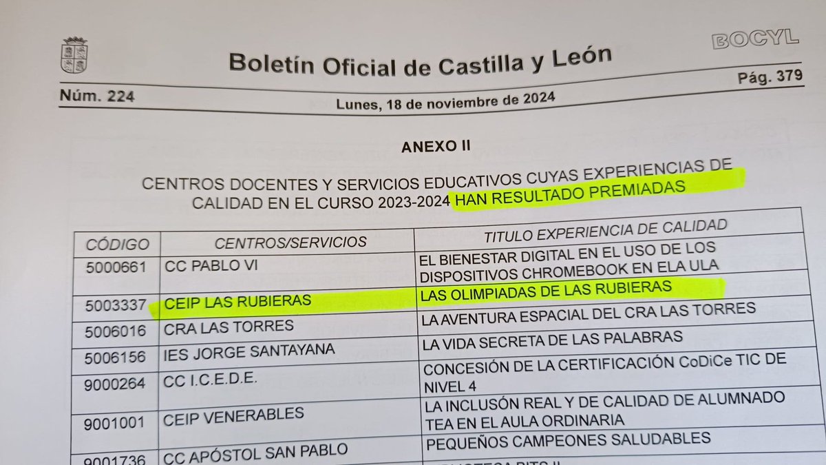 ceip_rubieras's tweet photo. En el @ceip_rubieras estamos de enhorabuena: ¡¡¡hemos sido premiados por la experiencia de calidad que llevamos a cabo el curso pasado!!! 🥳🥳🥳🥳🥳🥳
En Navaluenga con #LasOlimpiadasDeLasRubieras ¡¡hemos ganado nuestro oro particular!! 🏅 https://t.co/ifuFEYwTBU
