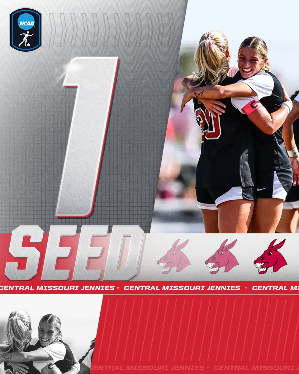 NCAA Division II (@ncaadii) on Twitter photo Representing the Central region as the No. 1 seed, <a href="/UCM_Soccer/">Jennies Soccer</a>! ๐คฉ๐
#D2WSOC | #MakeItYours Representing the Central region as the No. 1 seed, <a href="/UCM_Soccer/">Jennies Soccer</a>! ๐คฉ๐
#D2WSOC | #MakeItYours