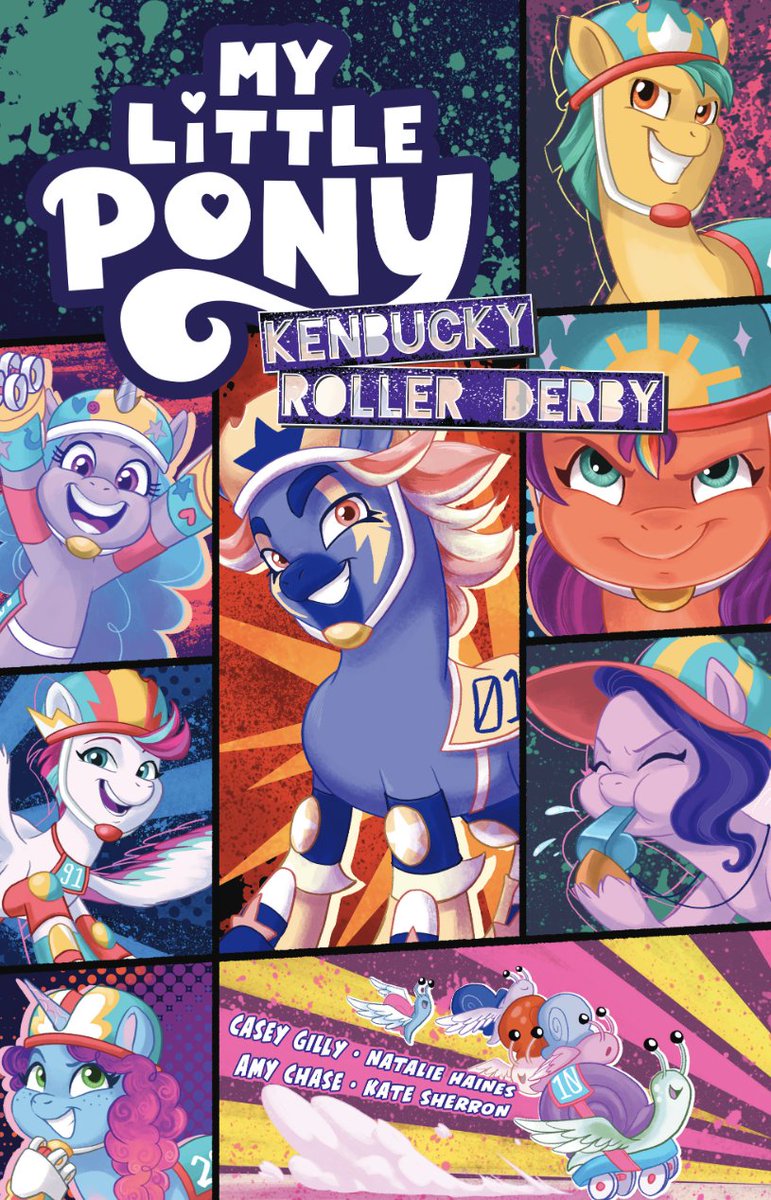 IDWPublishing's tweet image. Lace up your #skates, everypony, we’re heading to the Kenbucky #RollerDerby!

Can the newly formed Maretime Bay Brawlers battle their way through the competition to take home the trophy?

#MyLittlePony: #KenbuckyRollerDerby is available tomorrow!