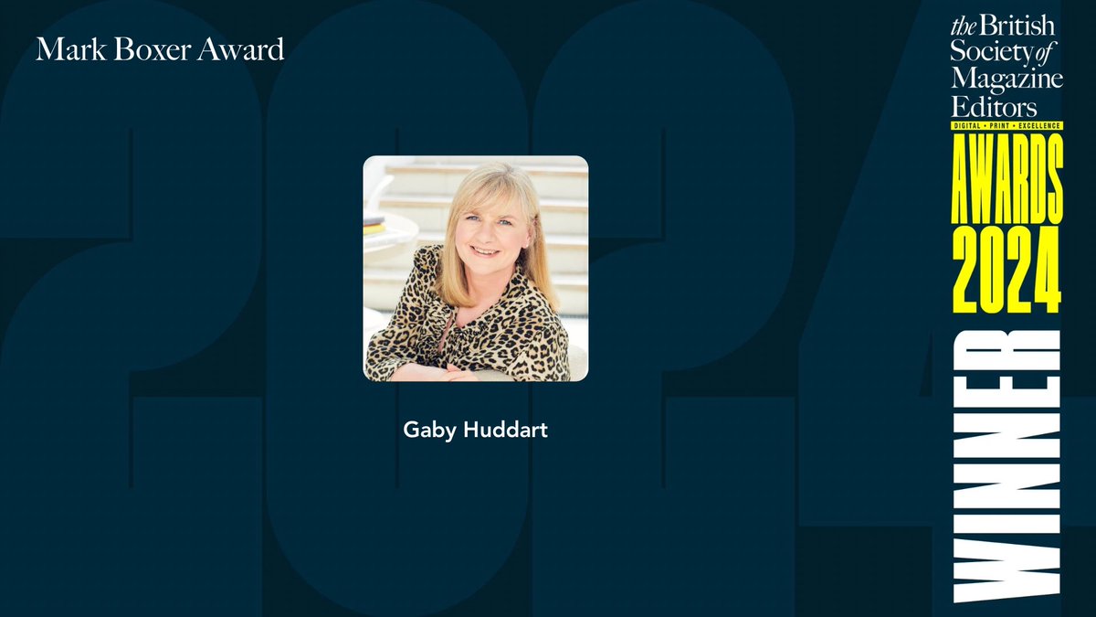 And finally, the prestigious Mark Boxer Award goes to Gaby Huddart - congratulations! 

#BSMEAwards2024