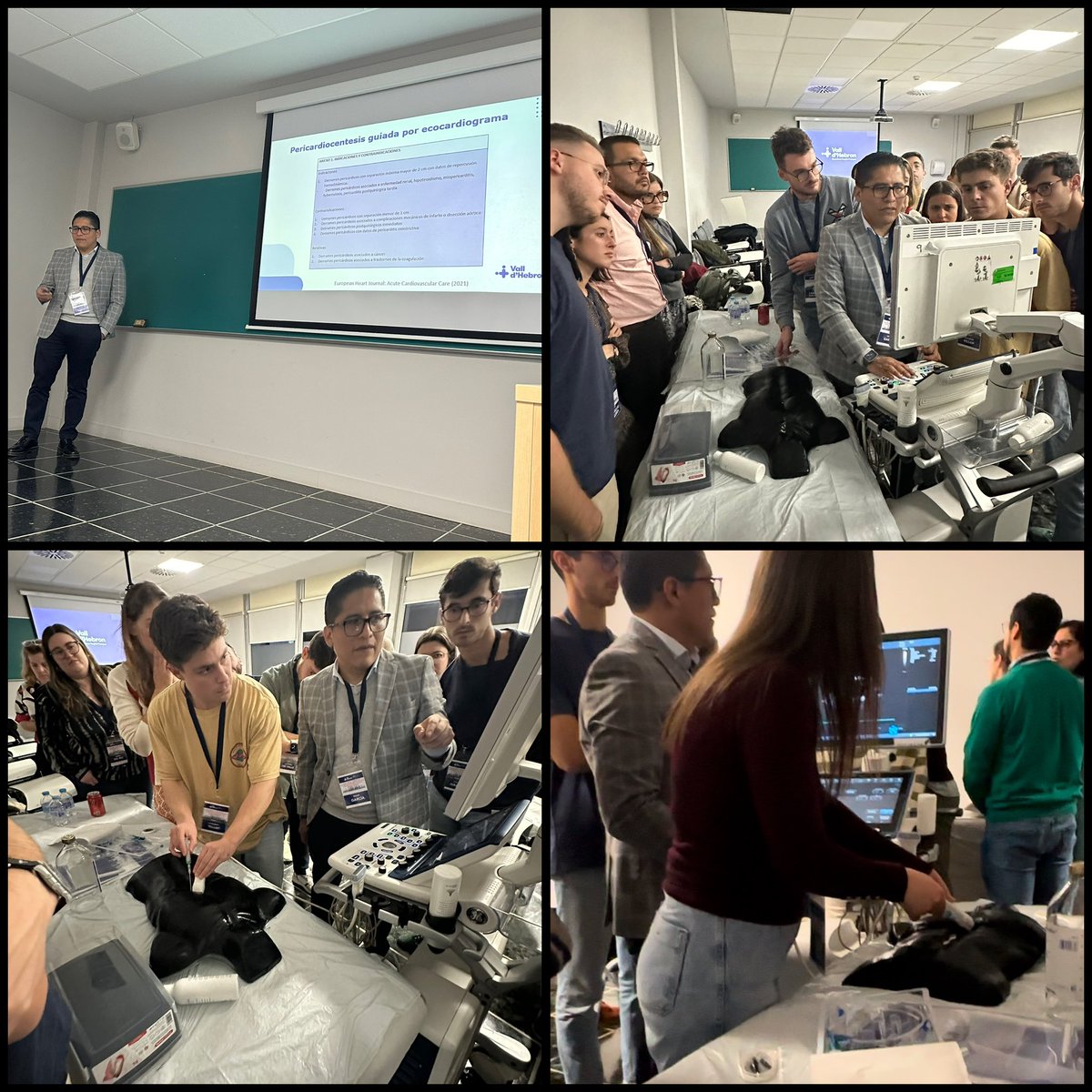 Parte los profesores del diplomado dando un hands-on en el curso de imagen de Vall d Hebron de pericardiocentesis guiada por ecocardiograma con simuladores médicos realizados y patentados por el <a href="/Garedg23/">Edgar GC</a>, gran participación de los médicos! <a href="/EcoCriticoMex/">ECOCritico México</a> <a href="/ecovallhebron/">@ecovallhebron</a> <a href="/SOME_IC/">SOME-IC</a>