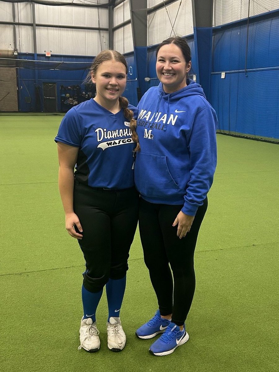 What I GREAT time I had at the <a href="/MarianSoftball/">Marian University Softball</a>  Camp this past Saturday!!!  I want to thank both Coach <a href="/tdraves/">Tony Draves</a> &amp; Coach <a href="/BriePasquale/">Brie Pasquale</a> for putting on a fantastic camp.  I had a lot of fun and learned a lot.  Can't wait to come back for the next camp!!!  See you soon!!
<a href="/WD16uJH/">Wasco Diamonds 16u JH</a>