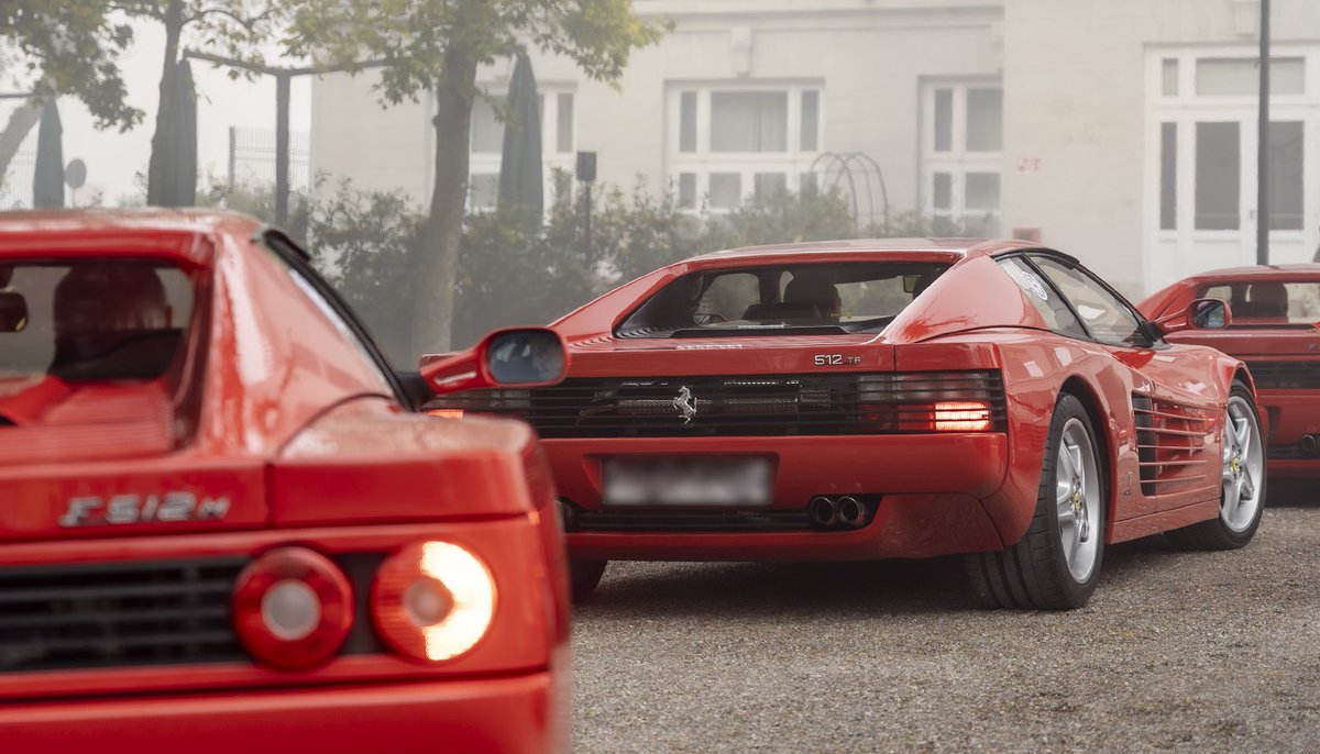 Ferrari's tweet image. Name a more perfect birthday celebration… We’ll wait.

On Saturday, a convoy of #FerrariTestarossa, #Ferrari512TR, and #FerrariF512M models traversed some of the most iconic areas of #Milan to honour the model’s 40th birthday.

#DrivingFerrari #MuseiFerrari #Ferrari