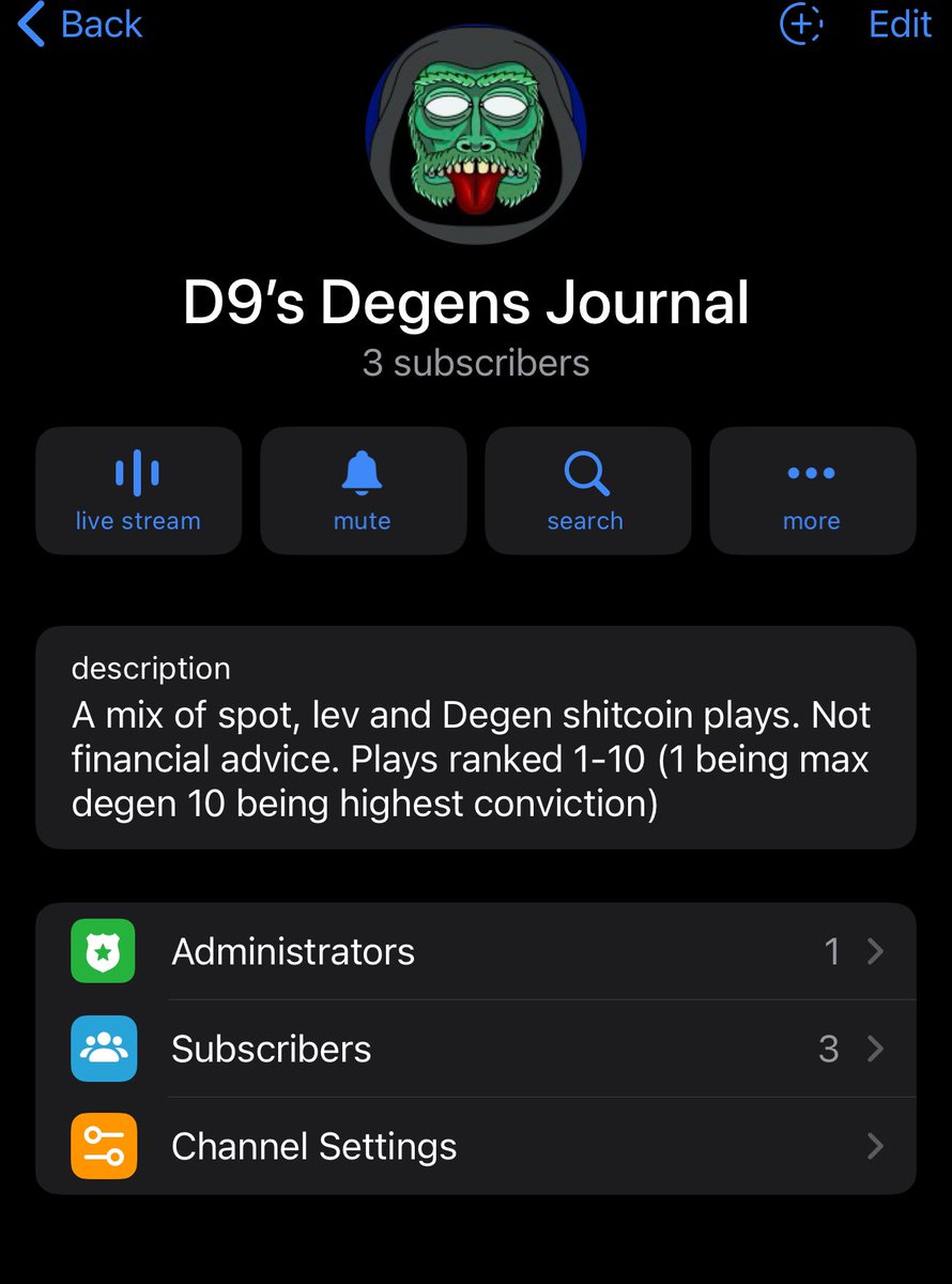 Delta9's tweet photo. Wen TG? Everyone always asking me to start a TG for calls. Thinking about finally doing it. 

To recap:
-We ran up over $8m publicly on the   timeline in meme coins ($2200-$500k+ last week alone)
-Ran multiple lev accounts from $5-10k to $100k+ ( current challenge account $10k-$200k+)
-Publicly longed the pico btc bottom on spot and lev within $100 of absolute bottom
And much more

Will be keeping it private to start so the way we will do this is however many likes this post gets I’ll open a spot in the TG. I’ll then drop a link in the next 24-48h and once those spots fill it we be closed for the time being. 

Good luck degens