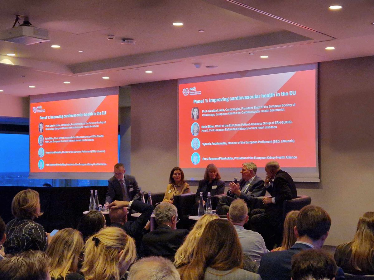 EKHA (@ekha_eu) on Twitter photo EKHA President <a href="/RaymondVanhold1/">Raymond Vanholder</a> was at the #EACH event today to highlight the many links between heart disease and kidney disease and the value of Albuminuria screening to identify patients at risk of both #CVD and #CKD.
🙏A big thanks to <a href="/EUCVHAlliance/">European Alliance for Cardiovascular Health (EACH)</a> for the opportunity. EKHA President <a href="/RaymondVanhold1/">Raymond Vanholder</a> was at the #EACH event today to highlight the many links between heart disease and kidney disease and the value of Albuminuria screening to identify patients at risk of both #CVD and #CKD.
🙏A big thanks to <a href="/EUCVHAlliance/">European Alliance for Cardiovascular Health (EACH)</a> for the opportunity.