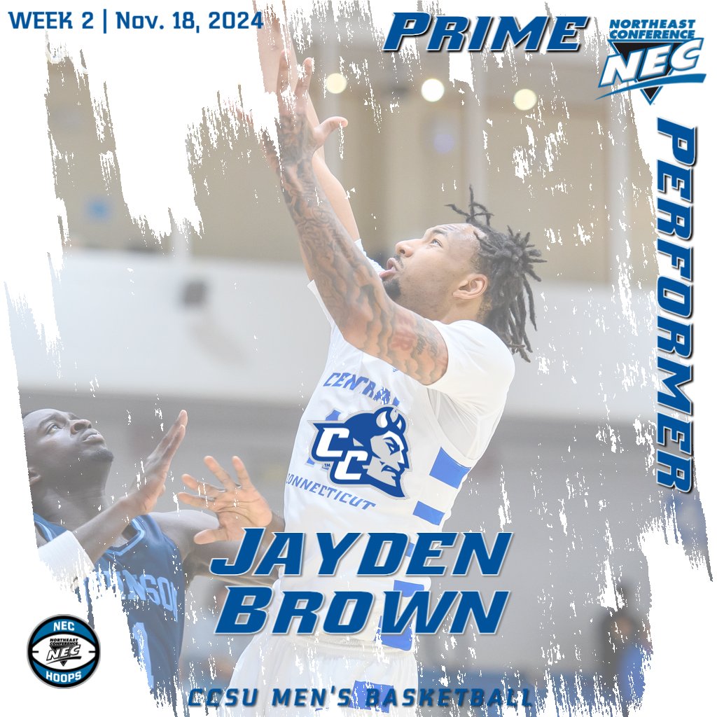 CCSU Blue Devils (@ccsubluedevils) on Twitter photo ๐ Darin Smith, Jr. of <a href="/CCSU_MBB/">CCSU Menโs Basketball</a> was named @NECSports Rookie of the Week on Monday. Jayden Brown was named a Prime Performer!
๐ฐ ๐ tinyurl.com/3dh3z2hk
#GoBlueDevils | #NECMBB ๐ Darin Smith, Jr. of <a href="/CCSU_MBB/">CCSU Menโs Basketball</a> was named @NECSports Rookie of the Week on Monday. Jayden Brown was named a Prime Performer!
๐ฐ ๐ tinyurl.com/3dh3z2hk
#GoBlueDevils | #NECMBB