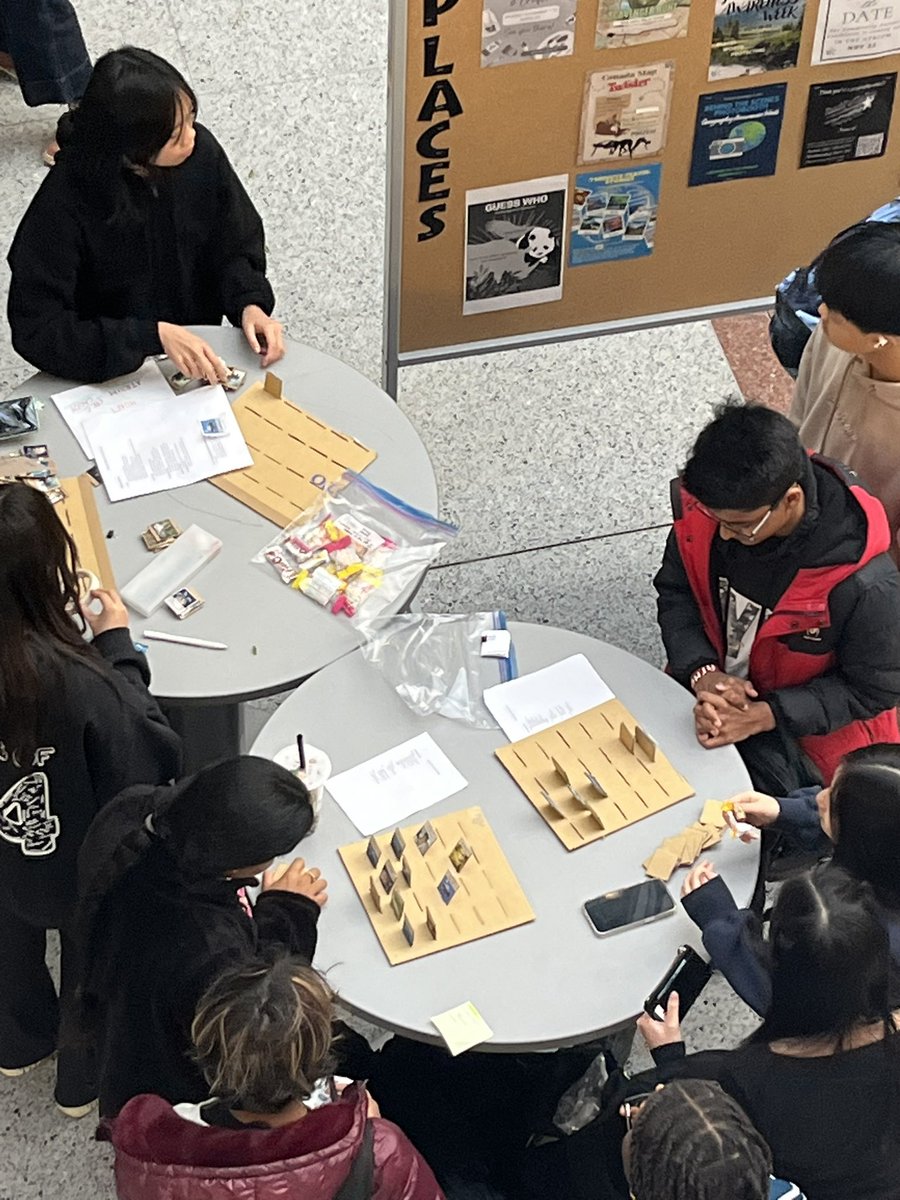 #GeographyAwarenessWeek starts for us today <a href="/MillikenMHS/">Milliken Mills H.S.</a> ! Today we had a scavenger hunt and Guess Who endangered species edition happening! Join us tomorrow for our famous geography Photo Booth and the oceans giant floor map! @CanGeoEdu