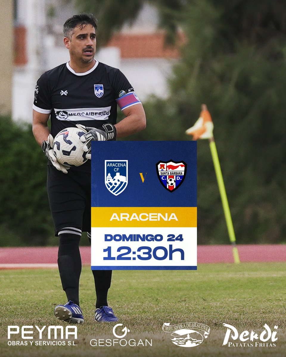 Domingo de fútbol en el San Jerónimo 🏟️🔥

🆚 <a href="/CDSANTABARBARA/">CD SANTA BARBARA</a> 
📅 Domingo 24
🕙 12:30h
🏟️ Aracena