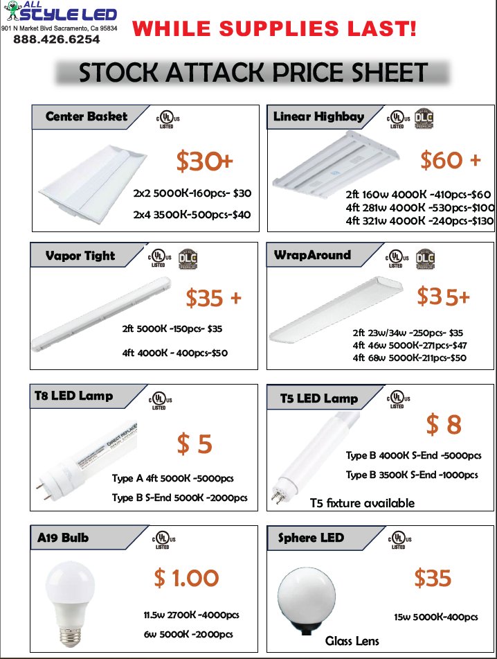AllStyleLED's tweet image. LED LIGHTS SALE - EV CHARGERS - SWITCH GEARS