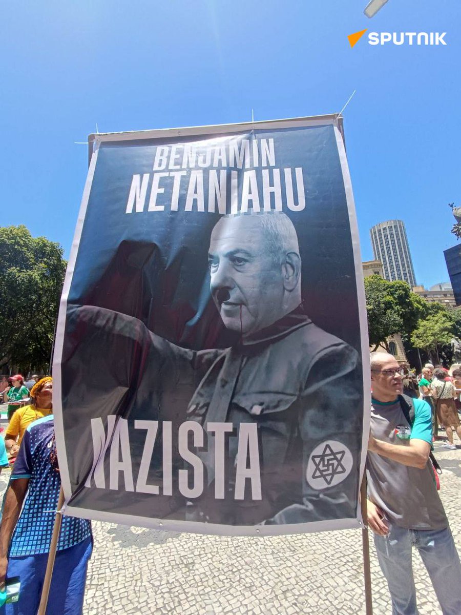 🇧🇷G20 Liderler Zirvesi’nin düzenlendiği Brezilya’nın Rio de Janeiro kentinde İsrail karşıtı/Filistin yanlısı gösteriler devam ediyor.
