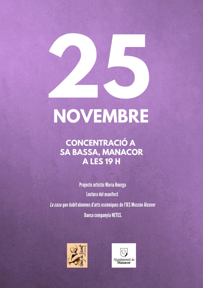 Dia internacional contra les violències masclistes!
#25N2024