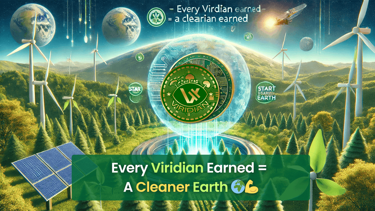 ViridianCoin's tweet photo. 🌍 Every Viridian earned = a cleaner Earth. 

Start earning and start making a difference. 🌳💪 

#ProofOfTrees #EcoWarriors #GreenCoinGang https://t.co/i1qLbcmuc9