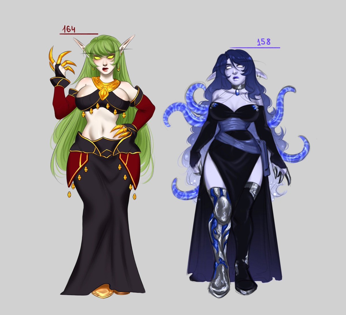 Also, Llotie is a mentor for Amelie. Learning the mysteries of warlocks, she taught the Void Elf a lot... But even despite this, Amelie is still afraid of her mentor 

#void_elf #blood_elf #worldofwarcraft