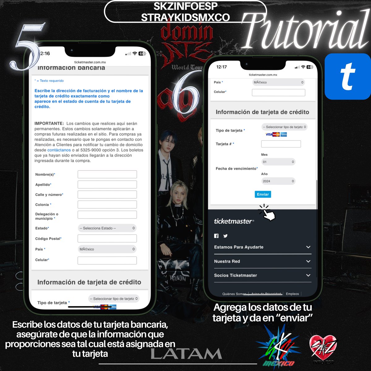 skzinfoesp's tweet photo. CÓMO CREAR UNA CUENTA DE TICKETMASTER DE MANERA FÁCIL Y RÁPIDA EN TU CELULAR?

STAY, aquí tienes un tutorial básico para crear tu cuenta de Ticketmaster y prepararte para comprar tus boletos de STRAY KIDS en México ❤️

- by @StrayKidsMXCO y @skzinfoespmx https://t.co/5NFtWv0LOm